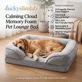 𝒍𝒖𝒄𝒌𝒚𝒔𝒍𝒊𝒎𝒍𝒂𝒃™ Calming Cloud Memory Foam Pet Lounge Bed