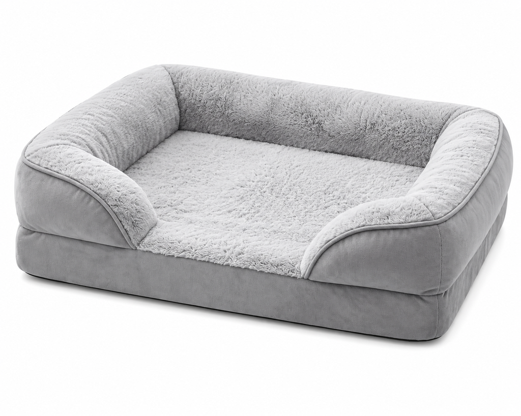 𝒍𝒖𝒄𝒌𝒚𝒔𝒍𝒊𝒎𝒍𝒂𝒃™ Calming Cloud Memory Foam Pet Lounge Bed