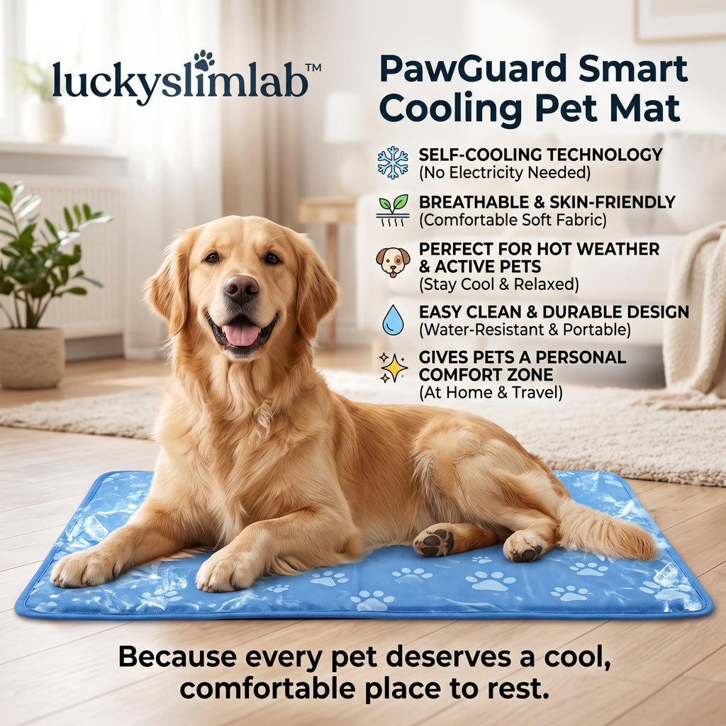 𝒍𝒖𝒄𝒌𝒚𝒔𝒍𝒊𝒎𝒍𝒂𝒃™ PawGuard Smart Cooling Pet Mat