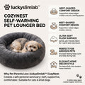 𝒍𝒖𝒄𝒌𝒚𝒔𝒍𝒊𝒎𝒍𝒂𝒃™ CozyNest Self-Warming Pet Lounger Bed