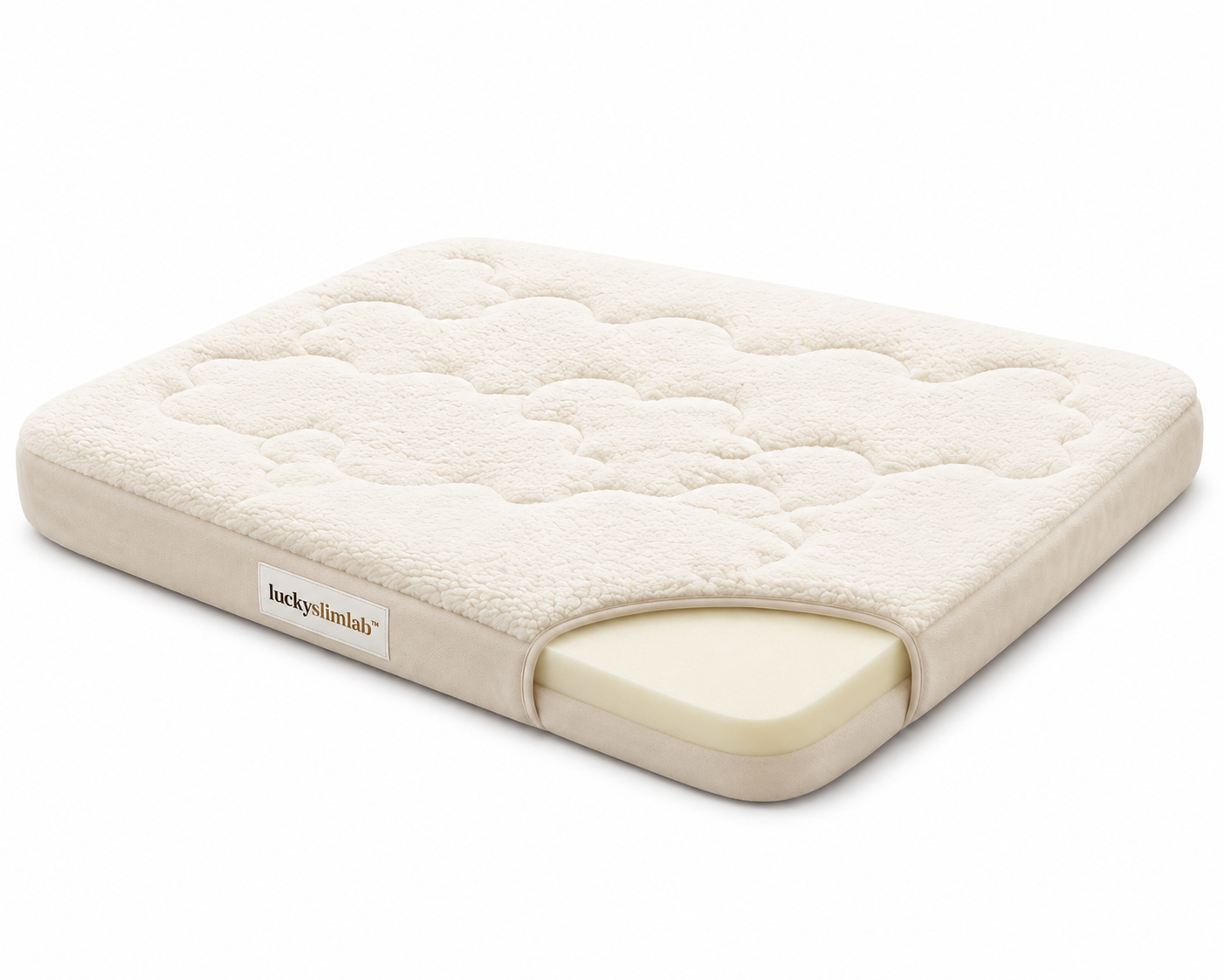 𝒍𝒖𝒄𝒌𝒚𝒔𝒍𝒊𝒎𝒍𝒂𝒃™ PawCloud Memory Foam Calming Pet Mat