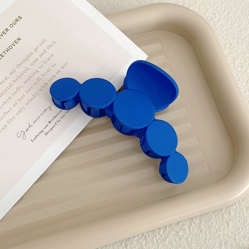 Blue Series Grab Clip Hair Accessories Ladies Back Head Hair Clip Ponytail Hair Claw Shark Clip Large Claw Clip Headdress